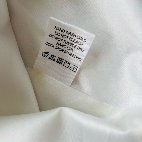 MAJORELLE Melville Watercolor Satin Floral Ruffle Hem Mini Dress Size L - Picture 14 of 15